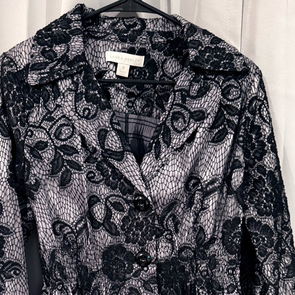 Laura Ashley Black Lace Women's Blazer